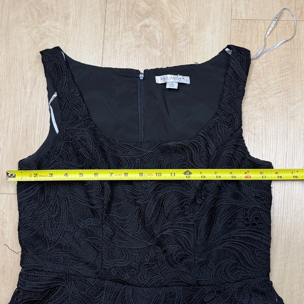 Kay Unger Womens Walk Thru Jumpsuit, Black size 12 - Picture 8 of 10